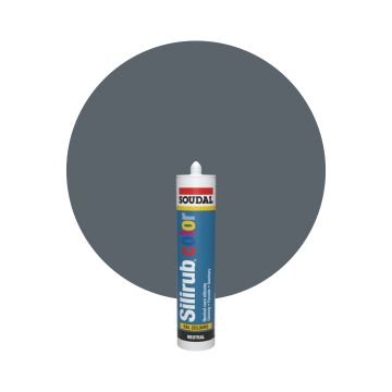 Soudal Silirub Color RAL 7011 Gris hierro Masilla acrilica 300ml