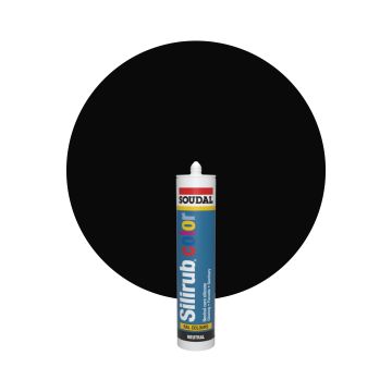 Soudal Silirub Color RAL 9005 Negro intenso Masilla acrilica 300ml