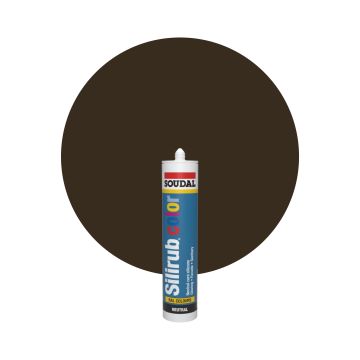 Soudal Silirub Color RAL 8014 Marrón sepia Masilla acrilica 300ml