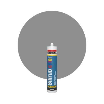 Soudal Silirub Color RAL 9007 Aluminio gris Masilla acrilica 300ml