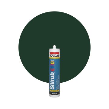 Soudal Silirub Color RAL 6005 Verde musgo Masilla acrilica 300ml