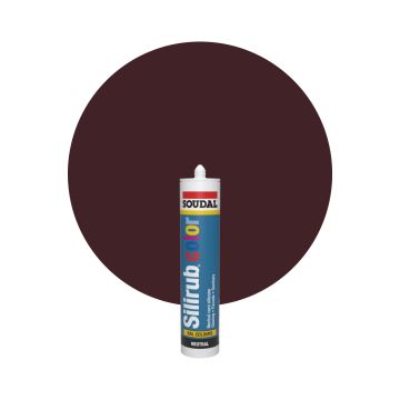 Soudal Silirub Color - RAL 3007 Rojo negruzco