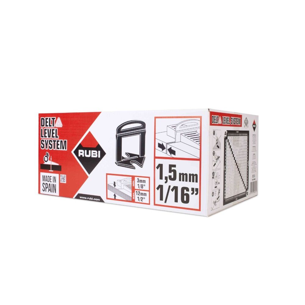 Rubi Delta Nivel Sistema Clip 3-12mm - 1.5 mm, 2400 main product photo