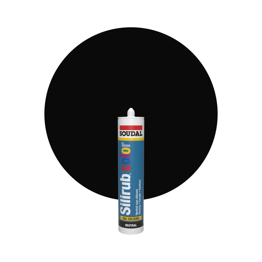Soudal Silirub Color - RAL 9005 Negro intenso main product photo